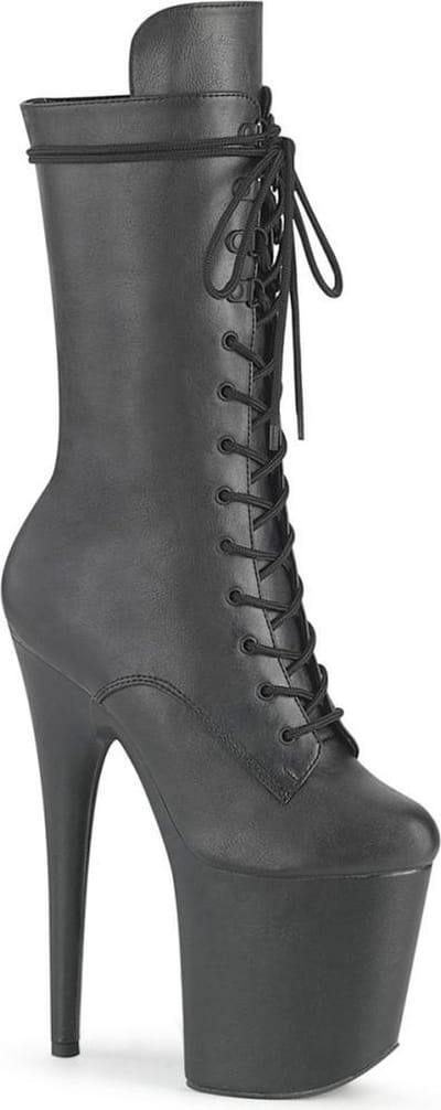 Pleaser - FLAMINGO-1050WR Plateau Laarzen - Paaldans schoenen - 35 Shoes - Zwart
