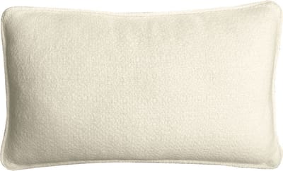 Abbey white structure recycled wool rectangle cushion