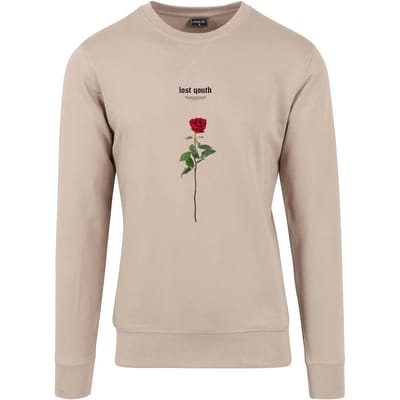 Mister Tee - Lost Youth Rose Crewneck sweater/trui - S - Geel