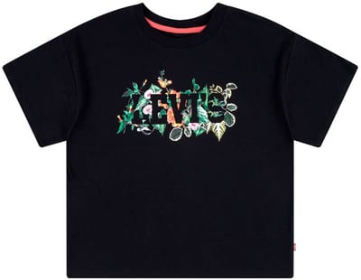 Levi´s ® Kids Oversized Tropical T-shirt Met Korte Mouwen Zwart 16 Years Meisje