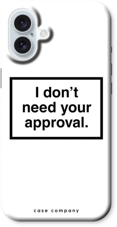 Case Company® - Hoesje geschikt voor iPhone 16 Plus hoesje - Don't need approval - Tough Case - Maximale Bescherming alle Kanten en Schermrand