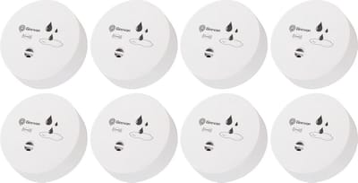 Watermelder 8 Stuks - Wateralarm Sensor - Voorkom Waterschade - 100 dB Alarmvolume - 8x8x3 cm - Wit