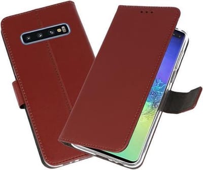Bestcases Pasjeshouder Telefoonhoesje Samsung Galaxy S10 Plus - Bruin