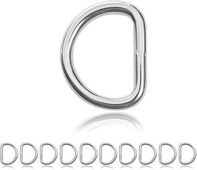 D-Ring Staal Set van 10 - DIY Hondenhalsbanden en Riemen - Roestvrij en Duurzaam