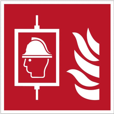 Brandweerlift bord – F017 | gecoat dibond materiaal | 10 x 10 cm
