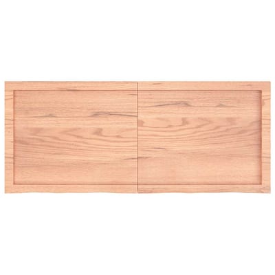 vidaXL - Tafelblad - 120x50x(2-4)cm - behandeld - massief - eikenhout - lichtbruin