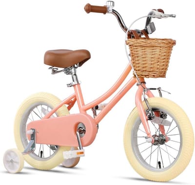 Meisjesfiets met Mand en Zijwieltjes - Geschikt voor 2-12 Jaar (12 t/m 20 Inch)