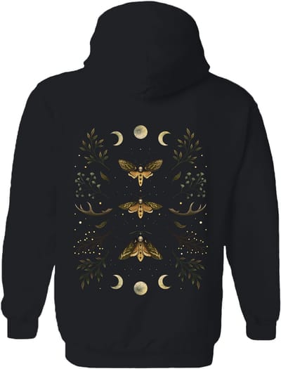 Mot Deaths Head Moth The Coloured House Hoodie S