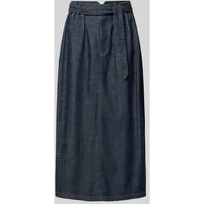 jeansrok van lyocellmix met strikceintuur model 'EDMEA'