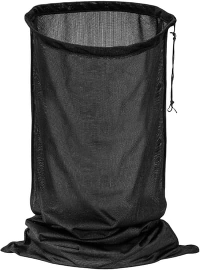 Verzamelzak Houtsnippers - Mesh Tas Tuinafval - Tuinonderhoud Opruimen - Robuust Mesh Materiaal - 123 x 60 cm - Zwart