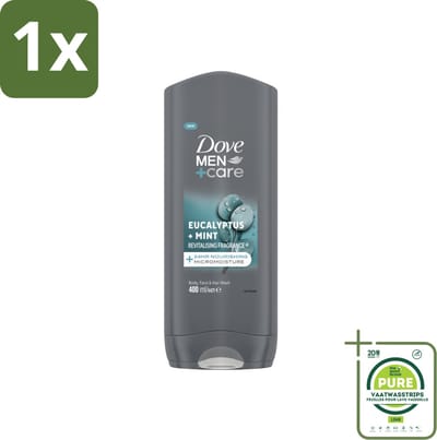 1 x Dove Douchegel Men+ Care Eucalyptus + Mint 400 ml - Douchegel Mannen - Eucalyptus Mint - Hydratatie Huid - 3 In 1 Douchegel - Huidverzorging Mannen
