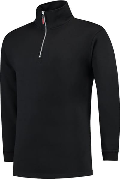 Tricorp Sweater ritskraag - Casual - 301010 - Zwart - maat L