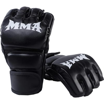 Kick MMA Bokshandschoenen voor Heren en Dames PU Karate Muay Thai Guantes De Boxeo Free Fight MMA Sanda Training Volwassenen Kinderen Uitrusting Praktisch Gebruik zwart