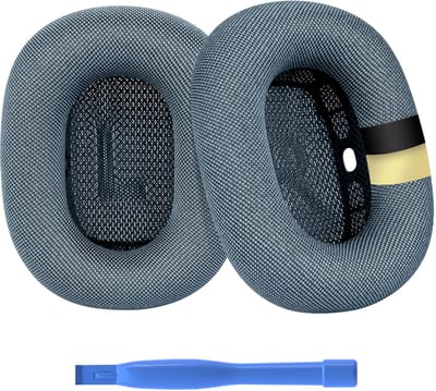 Vervangende Oorkussens voor AirPods Max Hoofdtelefoon van MMOBIEL – Premium - Mesh Fabric Koptelefoon Oorkussens met Siliconen Laag – Noise Isolation Hoofdtelefoon Earpads – Blauw