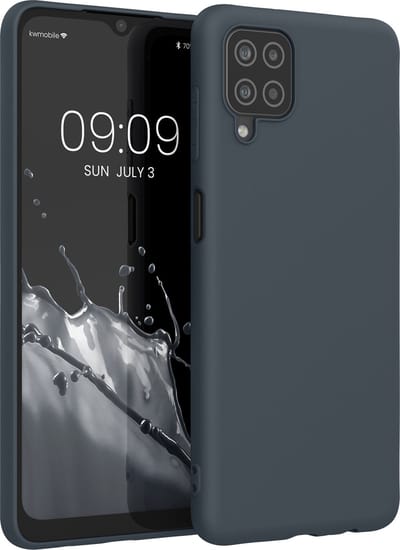 kwmobile telefoonhoesje geschikt voor Samsung Galaxy A12 - Hoesje voor smartphone - Back cover in bosbesblauw