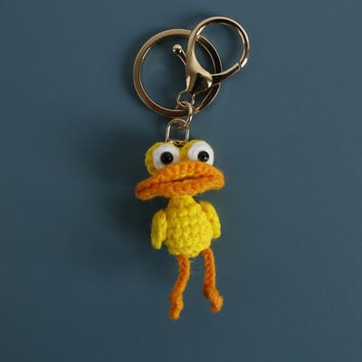 Schattige Eendenpop Sleutelhanger Handgemaakt Haakwerk Dierlijke Pop Sleutelhangers Voor Tas Hanger Cartoon Eend Haakwerk Sleutelhanger Op Maat Gemaakte Accessoires black