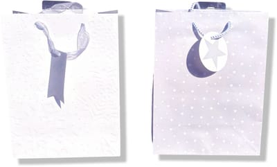 4 Luxe Kerst Cadeautasjes A5 formaat 23x18x9cm - Kerst Papieren cadeautasjes met Full-color bedrukking