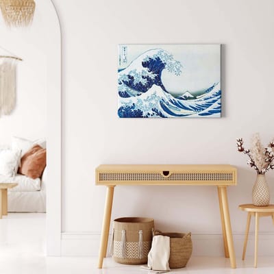 Canvas print DD123062 The Great Wave A.S. Création 0,7 x 0,5 m Blauw Kantoor Hal/Gang Keuken Slaapkamer Woonkamer