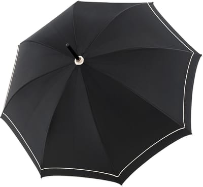 Doppler Manufaktur Kristallen Stick Paraplu 91 cm - 98cm Diameter - schwarz ecru