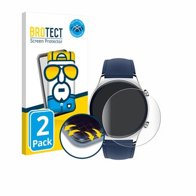 BROTECT - Screenprotector voor Honor Watch GS 3 - Folie Beschermfolie transparant volledig dekking - 2 Stuks