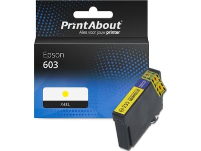 PrintAbout huismerk Inktcartridge 603 (C13T03U44010) Geel Geschikt voor Epson