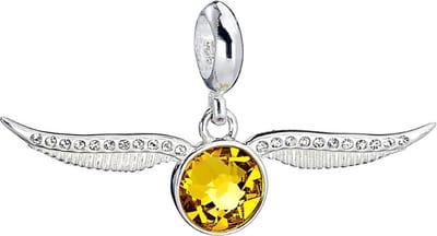 The Carat Shop - Harry Potter Sterling Zilver Golden Snitch - Gouden Snaai Schuif Bedel met Kristallen Elementen