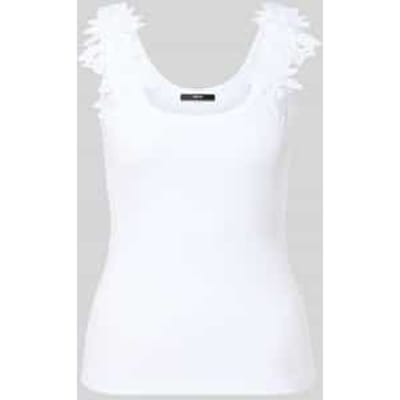 Tanktop met bloemenapplicaties