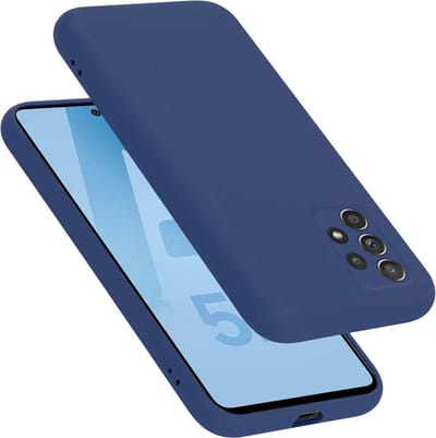 Cadorabo Hoesje geschikt voor Samsung Galaxy A52 (4G / 5G) / A52s in LIQUID BLAUW - Beschermhoes gemaakt van flexibel TPU silicone Case Cover