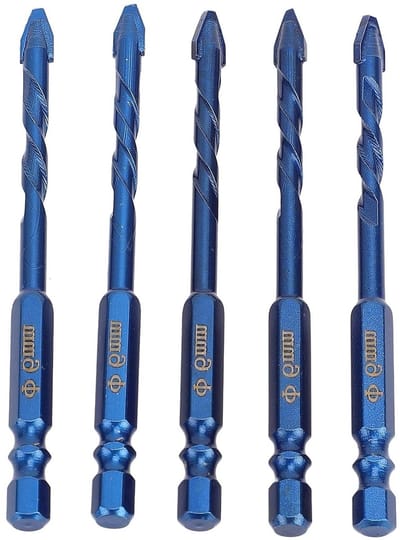Professionele 5-delige Excentrische Boor Set voor Beton, Cement en Hout met Bevel Hoofd en 1/4 Inch Hex Shank