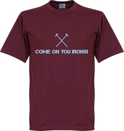 Come On You Irons T-shirt - Bordeaux Rood - XXL