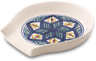 Dishes & Deco Lepelhouder - Shebka - Handbeschilderd Keramiek - 12,5 x 12 cm