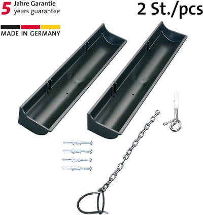 Westmark 2 fietsenwandhouder voor één fiets, incl. bevestigingsmateriaal, kunststof, zwart/zilver, 5402GEE3