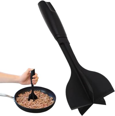 SnelShoppen - Vleesmolen, Vleesvermaler, Vleesstamper, Vleeshakkertje, 5 Bladen, Nylon, Warmtebestendig, Ergonomisch Handvat, Keuken Accessoire voor G
