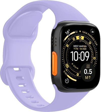 Horloge Bandje Geschikt voor Apple Watch Ultra 1, 2, 3 (49 mm) Bandje Siliconen Polsband - Siliconen Bandje Smartwatch - Violet
