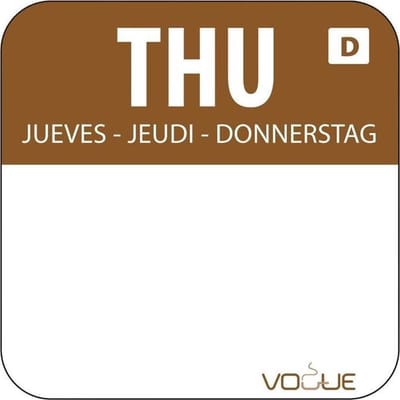 Vogue oplosbare blanco kleurcode voedseletiketten donderdag