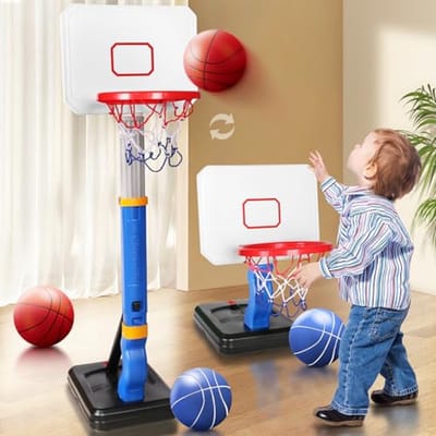 Verstelbare Basketbalmand voor Kinderen - Lichtgewicht en Stabiel voor Binnen en Buiten
