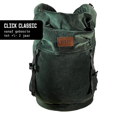 ByKay Click Classic - draagzak baby - ergonomisch - tot 18kg - newborn tot 2 jaar - comfortabel en snel - groen - Bottle Green