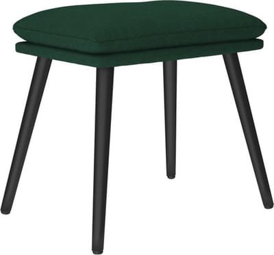 vidaXL - Voetenbank - 45x29,5x35 - cm - stof - donkergroen
