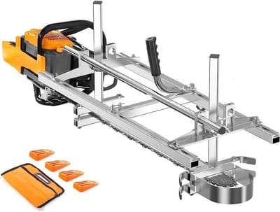 Kettingzaag Freesgeleider - Houtbewerking Gereedschap - Precisie Hout Zagen - Verstelbare Breedte Hoogte - 14-36 Inch Bladen - Zilver