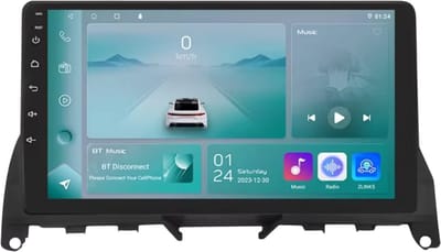 Autoradio met bluetooth - Carplay - Voor Mercedes Benz C Klasse 3 W204 S204 (2007-2010) - Geschikt voor Apple en Android - Stereo - Navigatie - Navigatiesysteem auto - 1GB 32GB