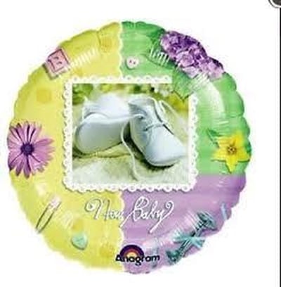 folieballon - New Baby , geboorte baby - leeg