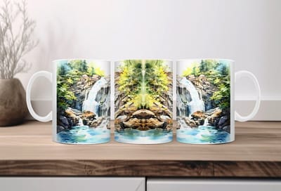 Auqarel koffiemok Waterval 2