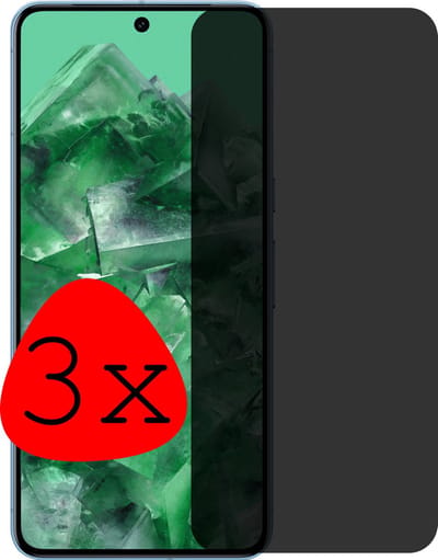 Screenprotector - 3 Stuks Geschikt voor Google Pixel 8 Pro - Privacy Filter - Beschermglas - Gehard Glas - Tempered Glass - Screen Protector
