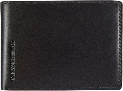 Portemonnee Maverick All Black lederen Billfold RFID zwart