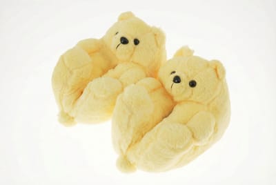 Grappige pantoffels | Beren sloffen | Geel | One size fits all maat 32 t/m 38 voor Kinderen, Dames en Heren | Beer Pantoffel | Pluche dierenpantoffels | zachte binnenschoenen | Sloffen en Pantoffels maat 32, 33, 34, 35, 36, 37, 38