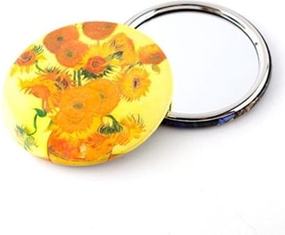 Lanzfeld - Zakspiegeltje Ø 80 mm - Make up spiegel - Van Gogh - Zonnebloemen