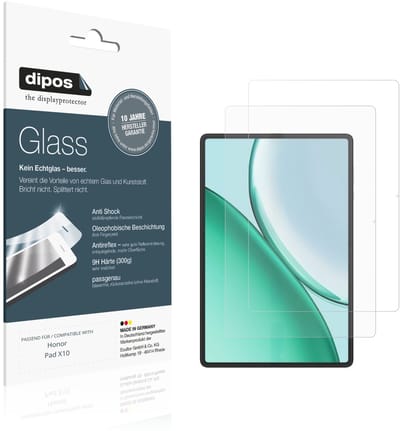 dipos – 2x Matte Pantserfolie geschikt voor Honor Pad X10 | 9H Screenprotector