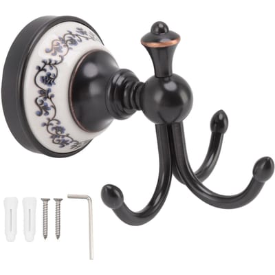 Aan de muur gemonteerde kapstok 3 haken retro look corrosiebestendig hangende handdoekhaak voor badkamer