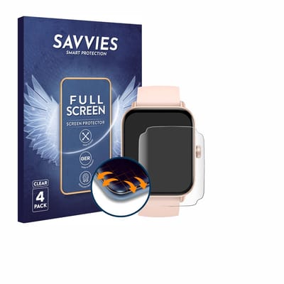 Savvies - Screenprotector voor Kalinco IDW19 1.8" - Folie Beschermfolie transparant volledig dekking 4 Stuks