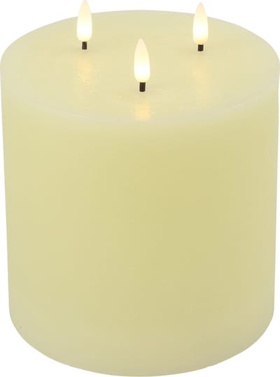 Led Kaars - Stompkaars - dia. 15CM - LED rond Lyon - crème